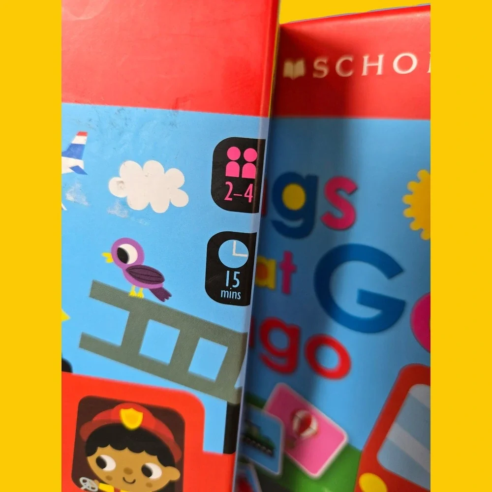 Scholastic Things That Go Bingo Game Bundle 2 Pack Kindergarten Educational Toy